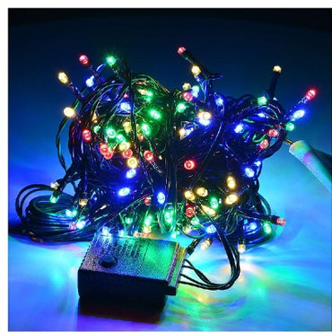Series Led Mágica color cable verde, varios tamaños, cajita.