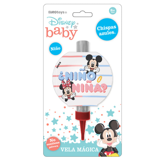 VELA MÁGICA BABY REVEAL MICKEY Y MINNIE