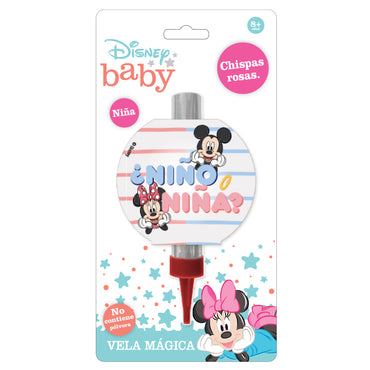 VELA MÁGICA BABY REVEAL MICKEY Y MINNIE