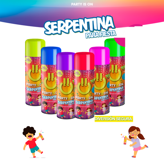 Serpentina para fiesta