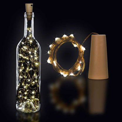 TAPON DE BOTELLA CON SERIE DE LED'S JU-C0903